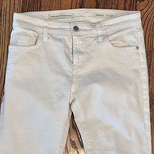 Anthropologie Pilcro & the Letterpress Parallel White Jeans, 28